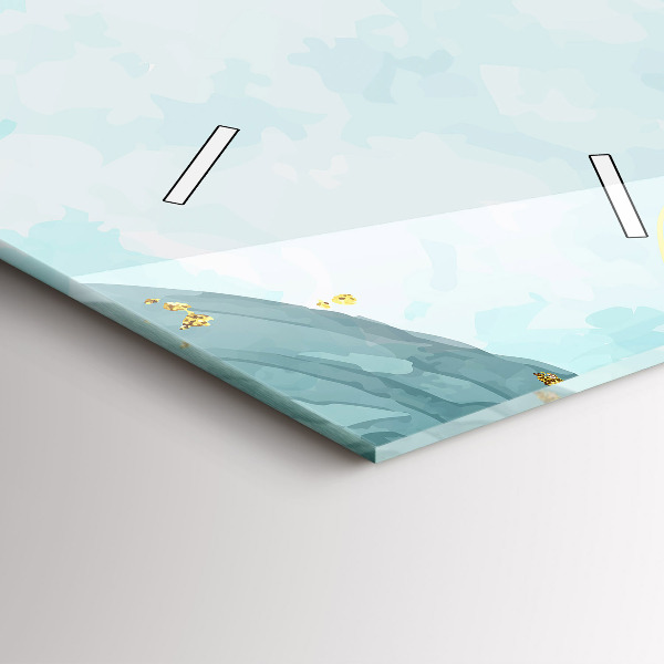 Vertikale Uhr mit motiv Aquarell-Flecken