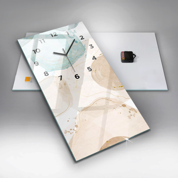 Vertikale Uhr mit motiv Aquarell-Flecken