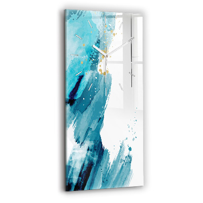 Vertikale Uhr mit motiv Pinselstriche