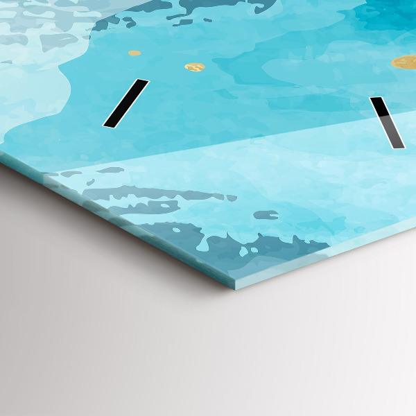 Vertikale Uhr mit motiv Pinselstriche