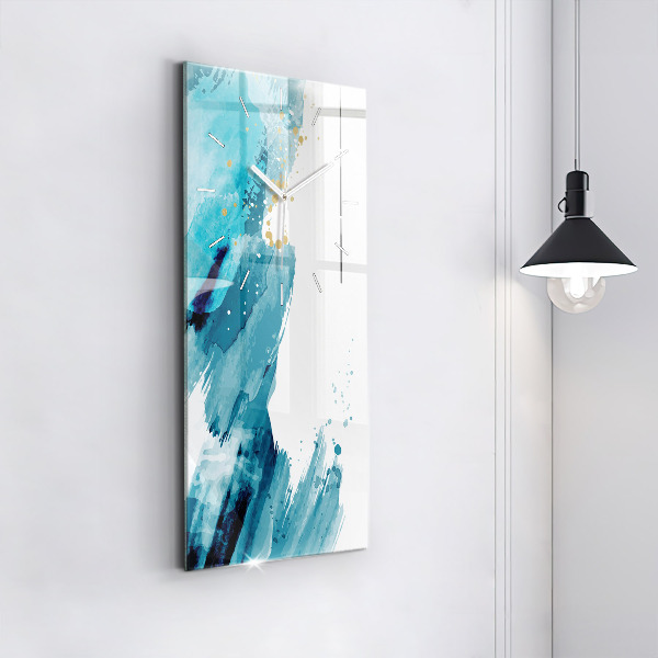 Vertikale Uhr mit motiv Pinselstriche