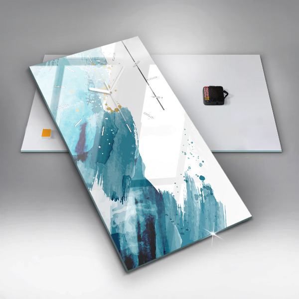 Vertikale Uhr mit motiv Pinselstriche