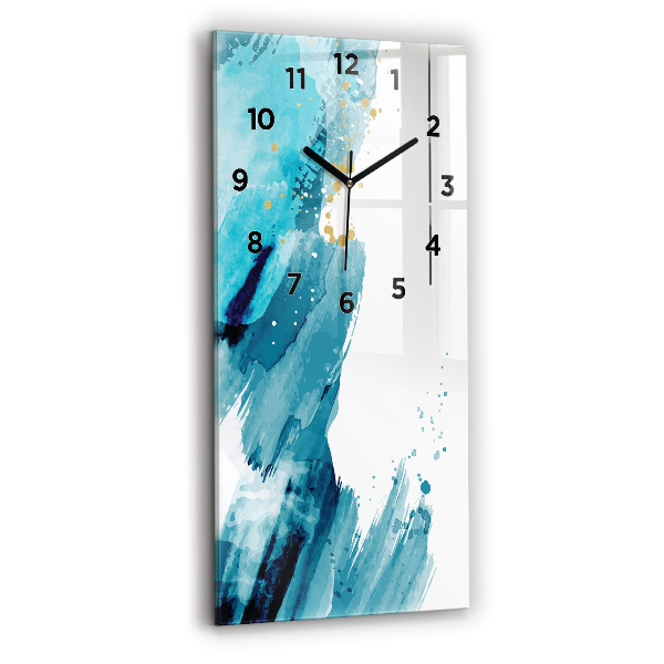 Vertikale Uhr mit motiv Pinselstriche
