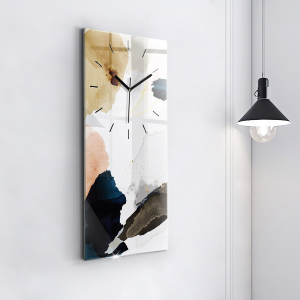 Vertikale Uhr mit motiv Flecken abstrakt