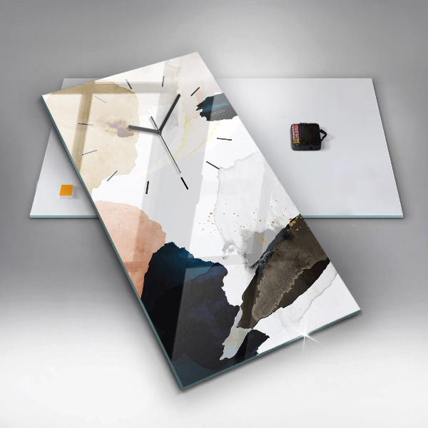 Vertikale Uhr mit motiv Flecken abstrakt