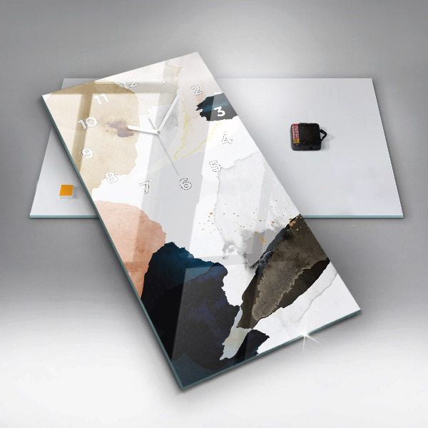 Vertikale Uhr mit motiv Flecken abstrakt