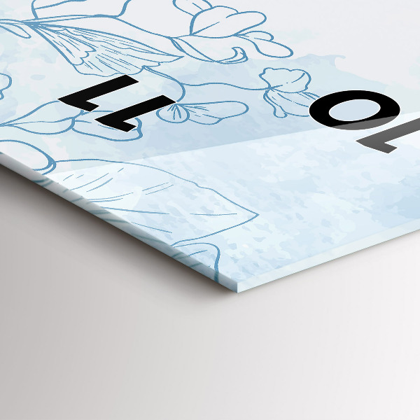 Vertikale Uhr Pflanzen-Skizze