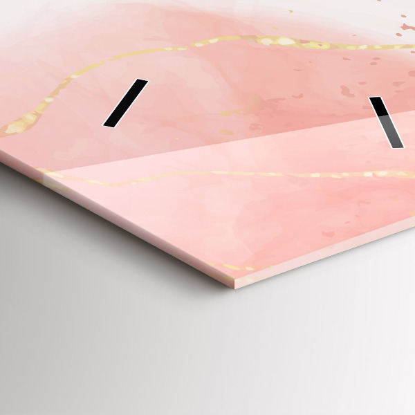 Vertikale Uhr Rosa Marmor