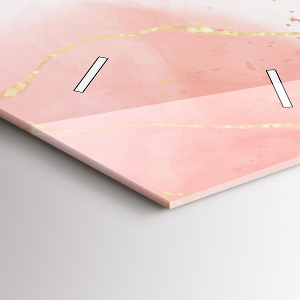 Vertikale Uhr Rosa Marmor