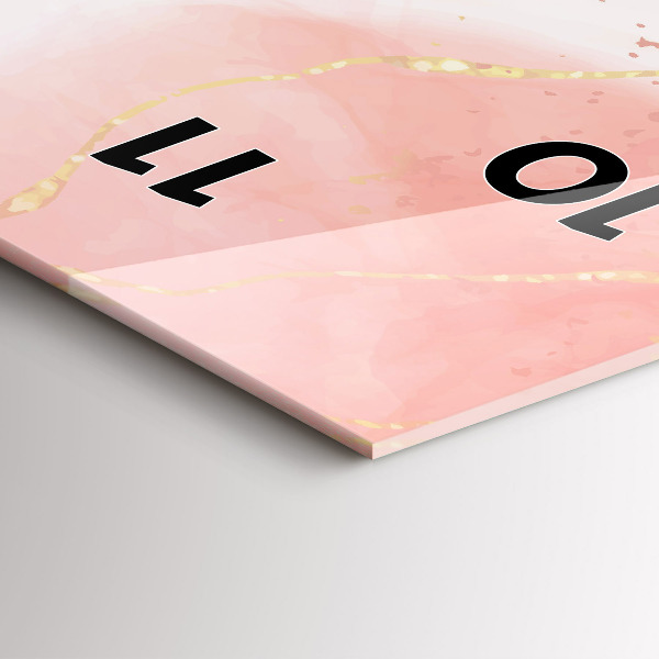 Vertikale Uhr Rosa Marmor