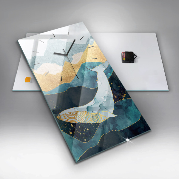 Vertikale Uhr Abstrakter Wal