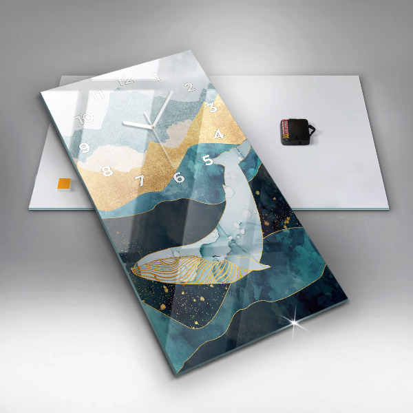 Vertikale Uhr Abstrakter Wal