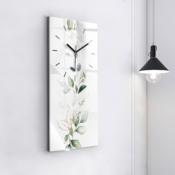 Vertikale Uhr mit motiv Abstrakte Blätter