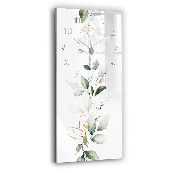 Vertikale Uhr mit motiv Abstrakte Blätter