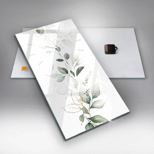 Vertikale Uhr mit motiv Abstrakte Blätter