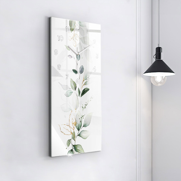 Vertikale Uhr mit motiv Abstrakte Blätter