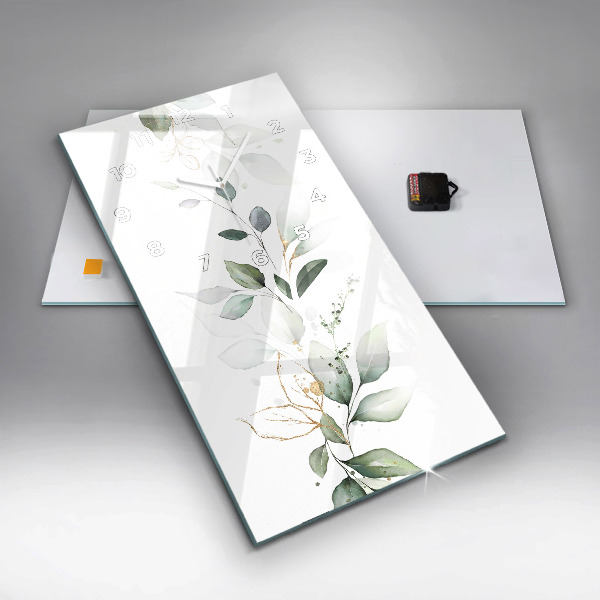 Vertikale Uhr mit motiv Abstrakte Blätter