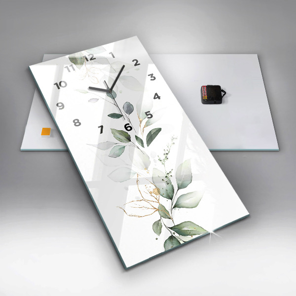 Vertikale Uhr mit motiv Abstrakte Blätter