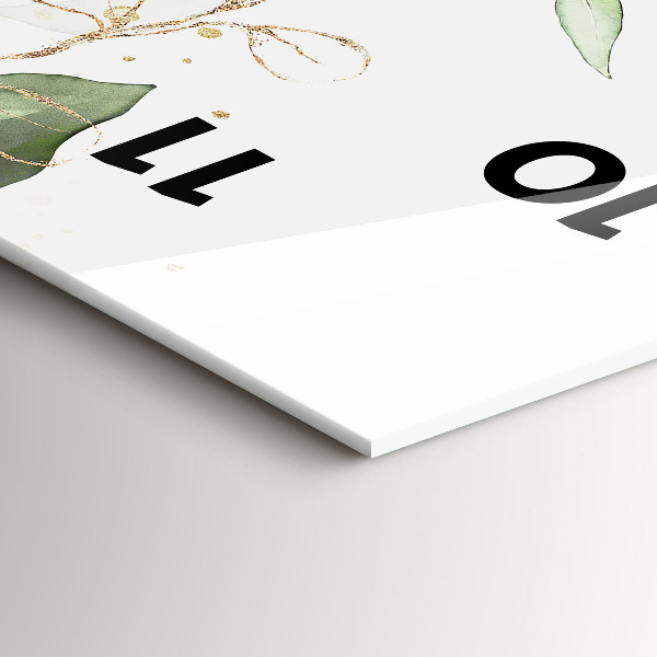 Vertikale Uhr mit motiv Abstrakte Blätter