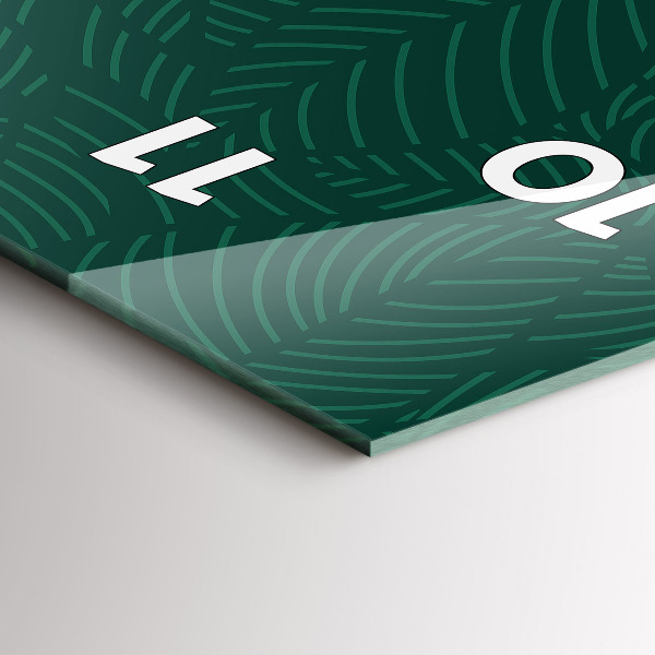 Vertikale Uhr mit motiv Muster aus Blättern