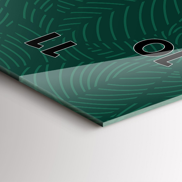 Vertikale Uhr mit motiv Muster aus Blättern