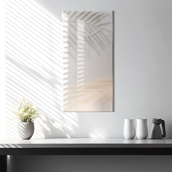 Vertikale Uhr mit motiv Creme-Abstraktion