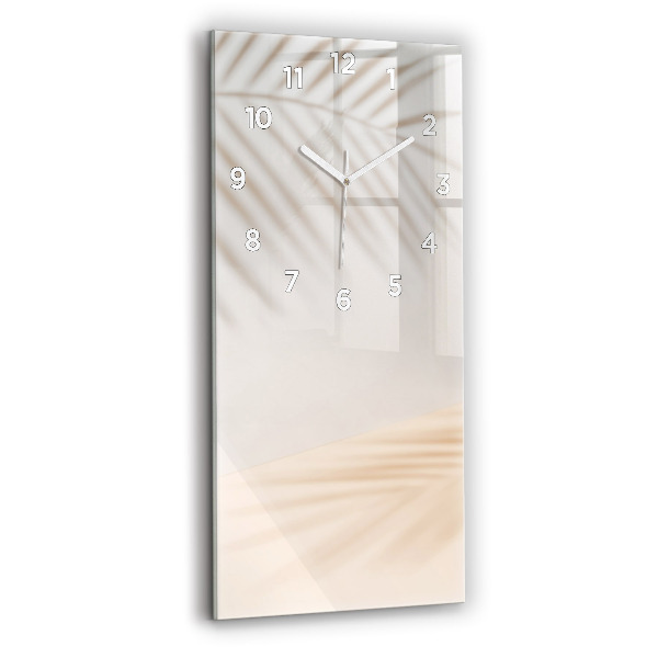 Vertikale Uhr mit motiv Creme-Abstraktion
