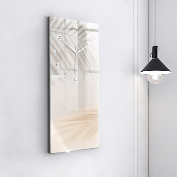 Vertikale Uhr mit motiv Creme-Abstraktion