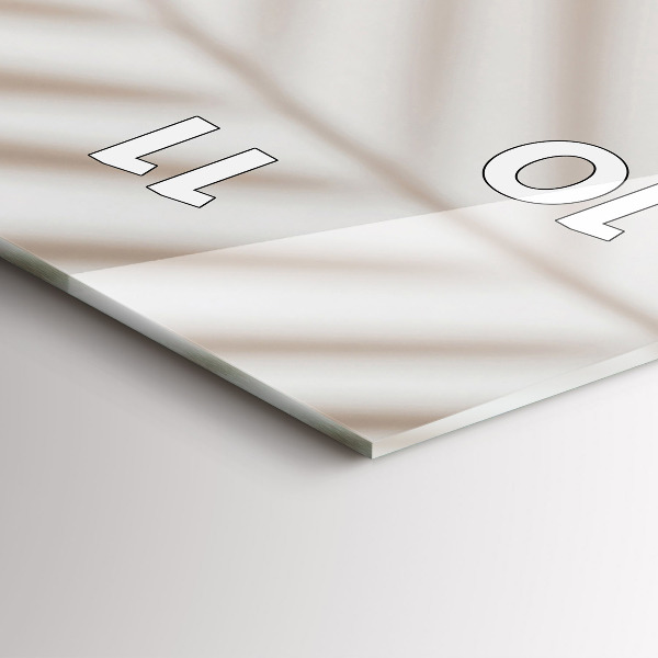 Vertikale Uhr mit motiv Creme-Abstraktion