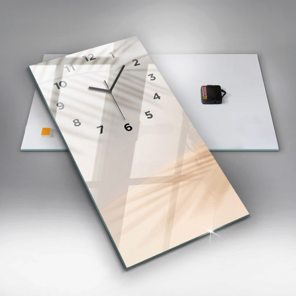 Vertikale Uhr mit motiv Creme-Abstraktion