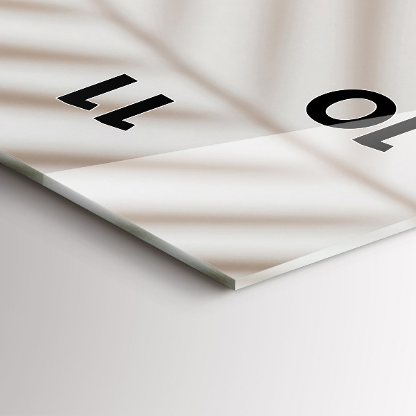 Vertikale Uhr mit motiv Creme-Abstraktion