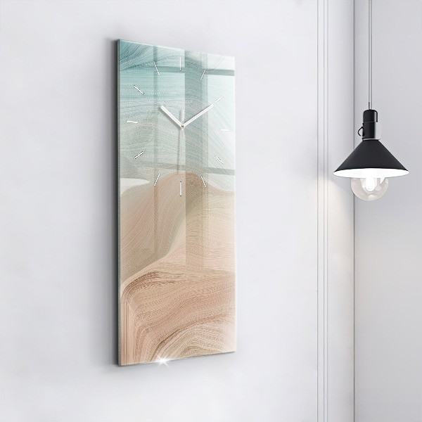 Vertikale Uhr mit motiv Wellenförmige Abstraktion
