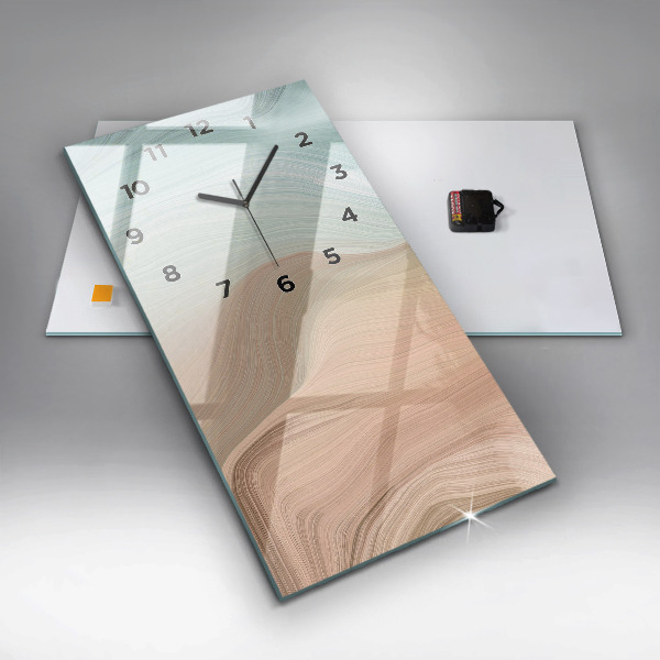 Vertikale Uhr mit motiv Wellenförmige Abstraktion