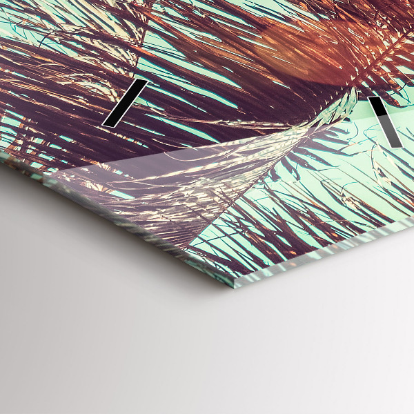 Vertikale Uhr mit motiv Tropische Palmen