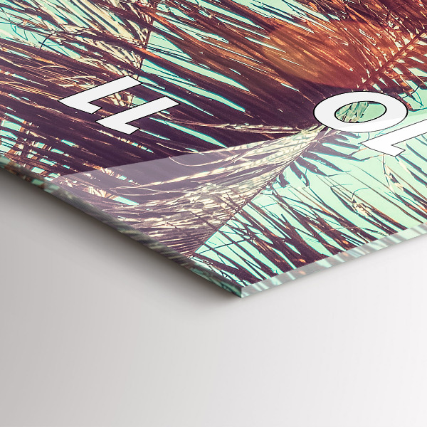 Vertikale Uhr mit motiv Tropische Palmen