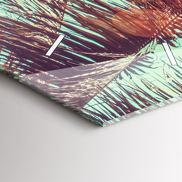 Vertikale Uhr mit motiv Tropische Palmen