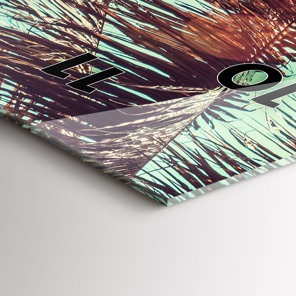 Vertikale Uhr mit motiv Tropische Palmen