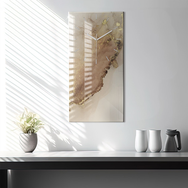 Vertikale Uhr Beigefarbene moderne Kunst