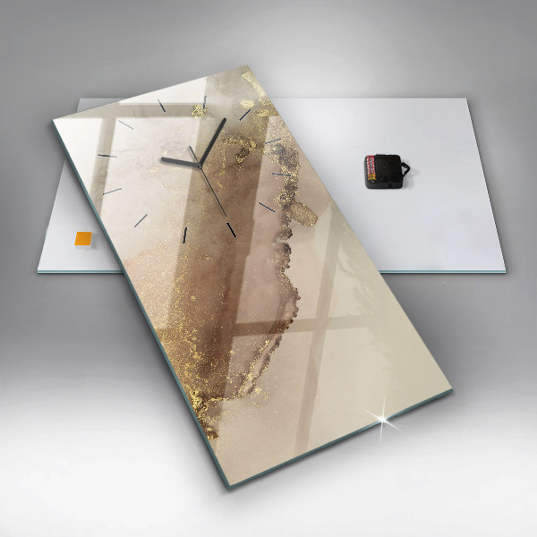 Vertikale Uhr Beigefarbene moderne Kunst