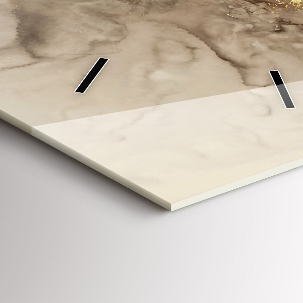 Vertikale Uhr Beigefarbene moderne Kunst