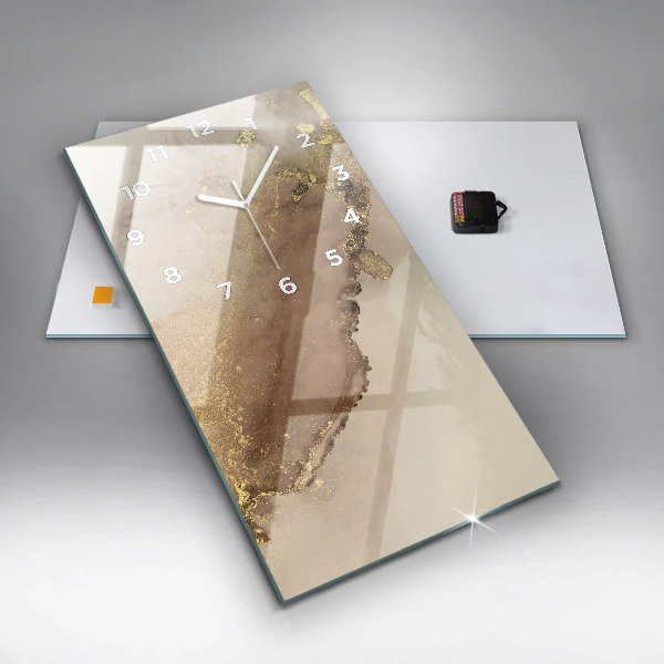 Vertikale Uhr Beigefarbene moderne Kunst