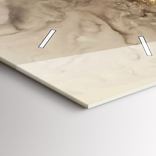 Vertikale Uhr Beigefarbene moderne Kunst