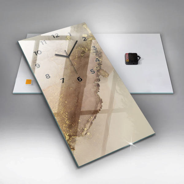 Vertikale Uhr Beigefarbene moderne Kunst