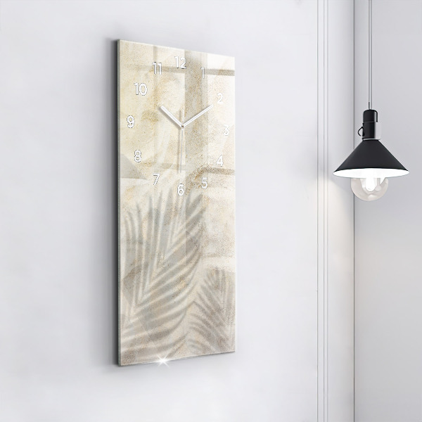Vertikale Uhr mit motiv Palmenbeschatteter Sand