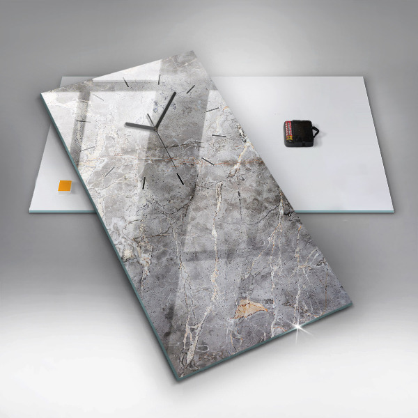 Vertikale Uhr Grauer Granitmarmor