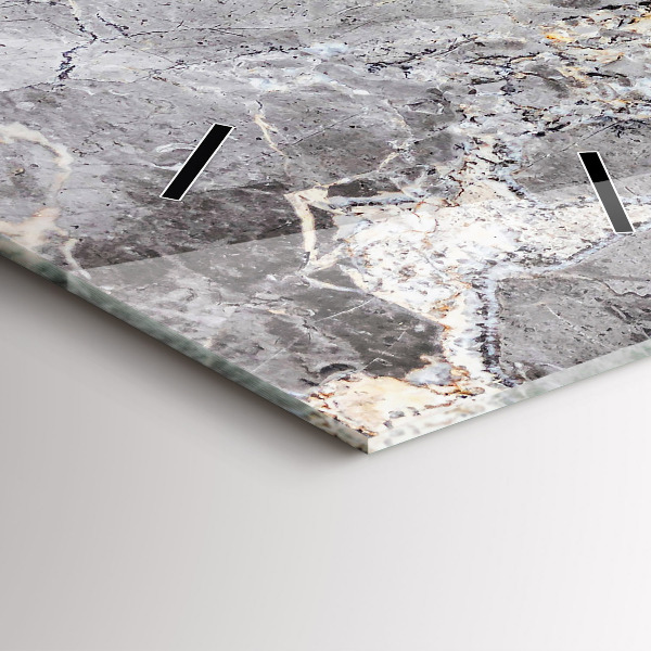 Vertikale Uhr Grauer Granitmarmor