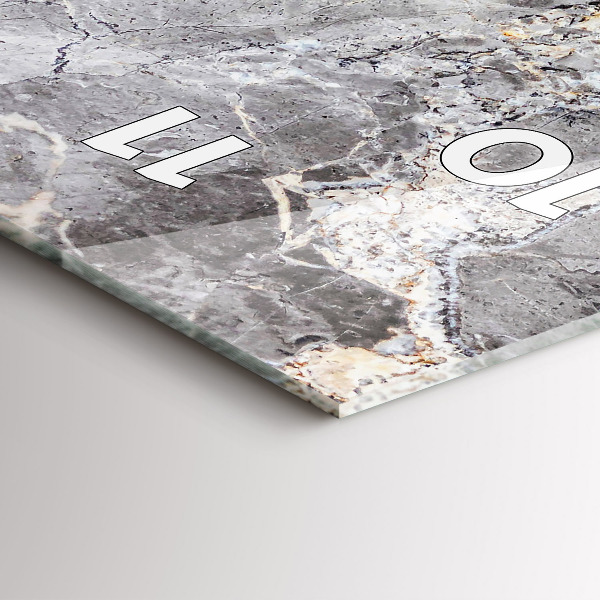 Vertikale Uhr Grauer Granitmarmor