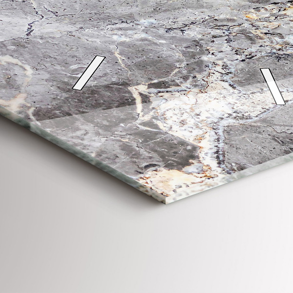 Vertikale Uhr Grauer Granitmarmor