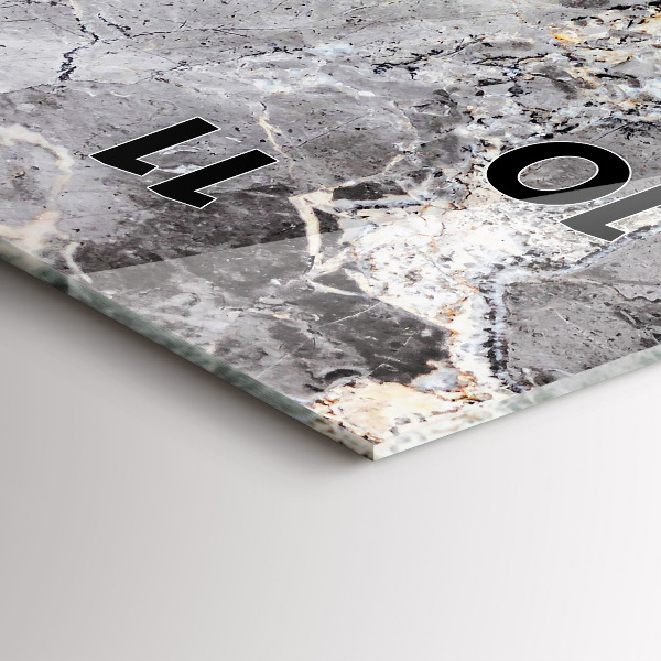 Vertikale Uhr Grauer Granitmarmor