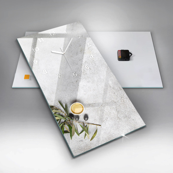 Vertikale Uhr Minimalistische Oliven